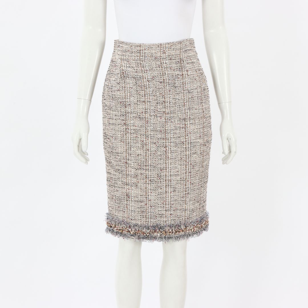 Chanel 10P Tweed Pencil Skirt FR 36 | AU 8