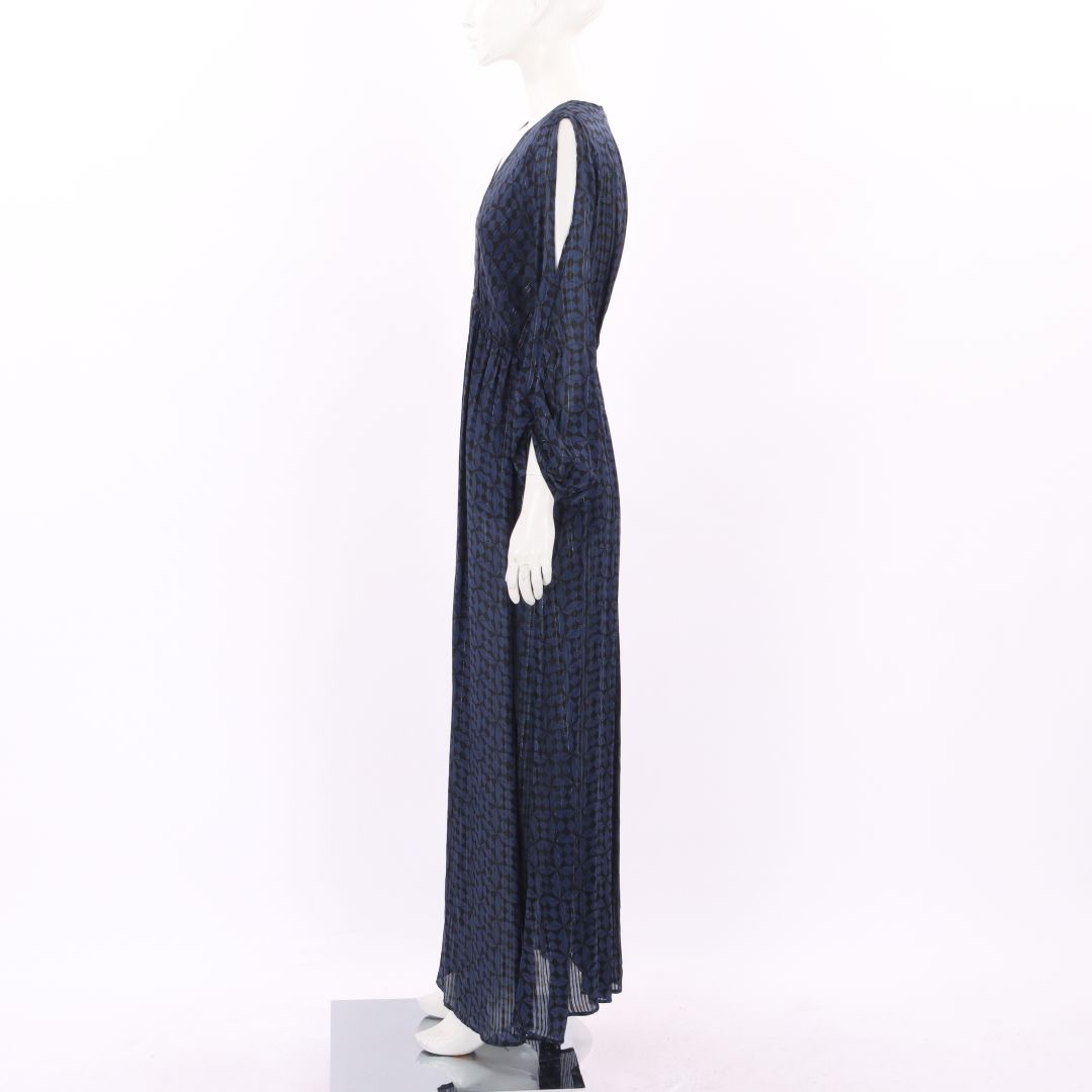 Rabens Saloner Print Maxi Dress Size XS