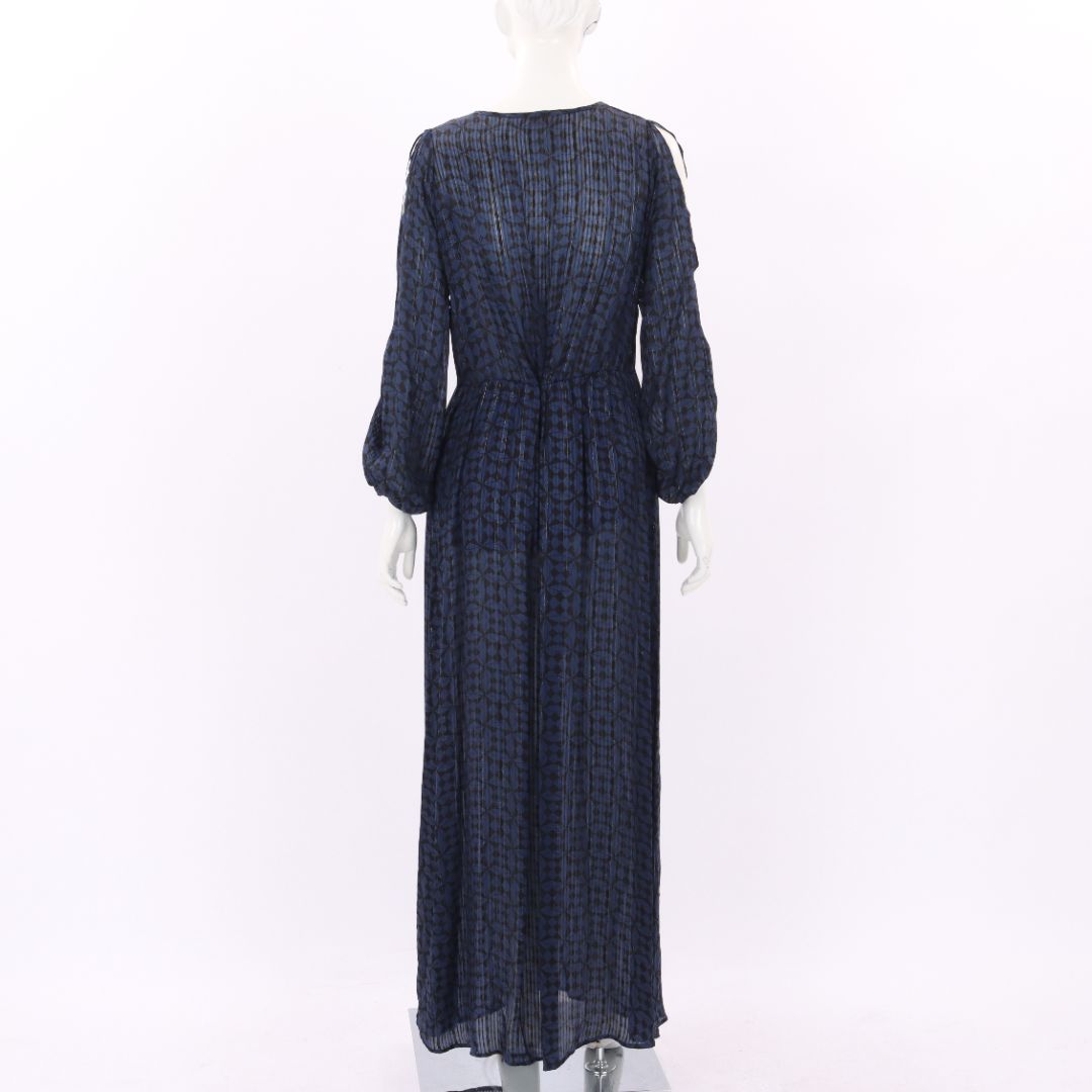 Rabens Saloner Print Maxi Dress Size XS