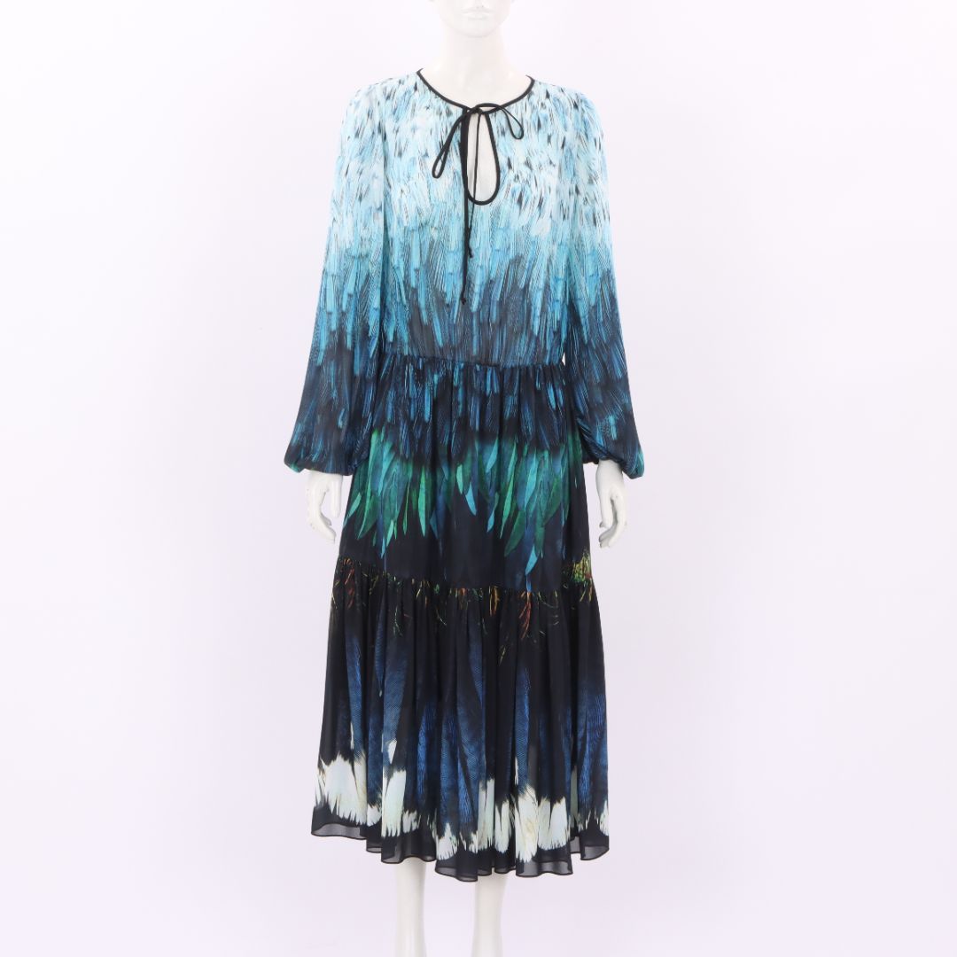 Romance Was Born Printed Midi Dress Size 12