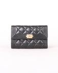 Chanel Lambskin Boy Flap Wallet