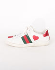 Gucci Leather 'Ace' Heart Sneakers Size 34.5