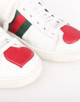 Gucci Leather 'Ace' Heart Sneakers Size 34.5
