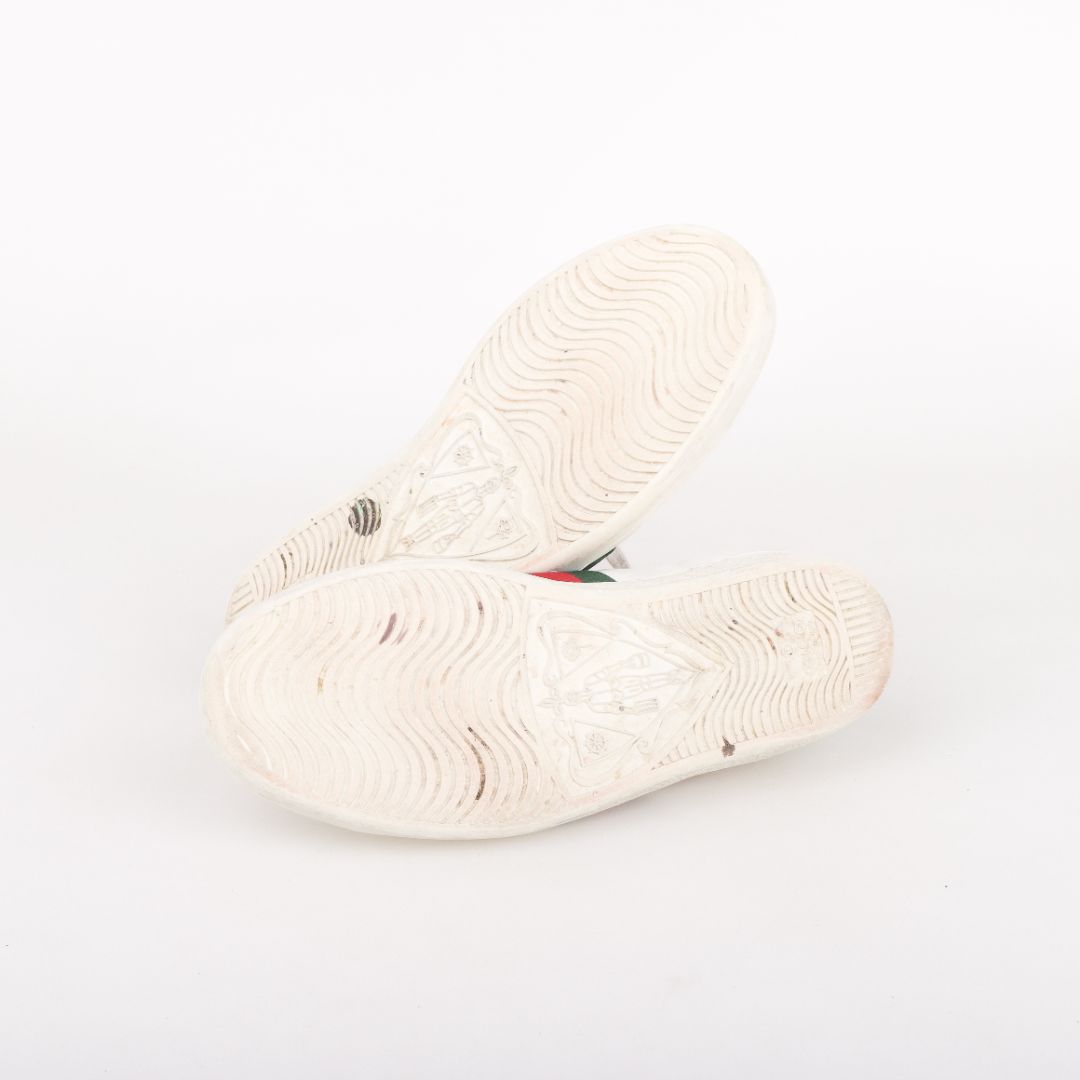 Gucci Leather 'Ace' Heart Sneakers Size 34.5