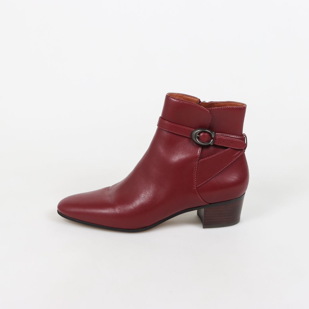 Coach &#39;Chrystie&#39; Leather Ankle Boots Size 9