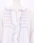 Thierry Colson Cotton Embroidered Blouse Size XS
