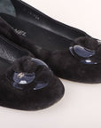 Chanel Suede Camelia Ballet Flats Size 40.5