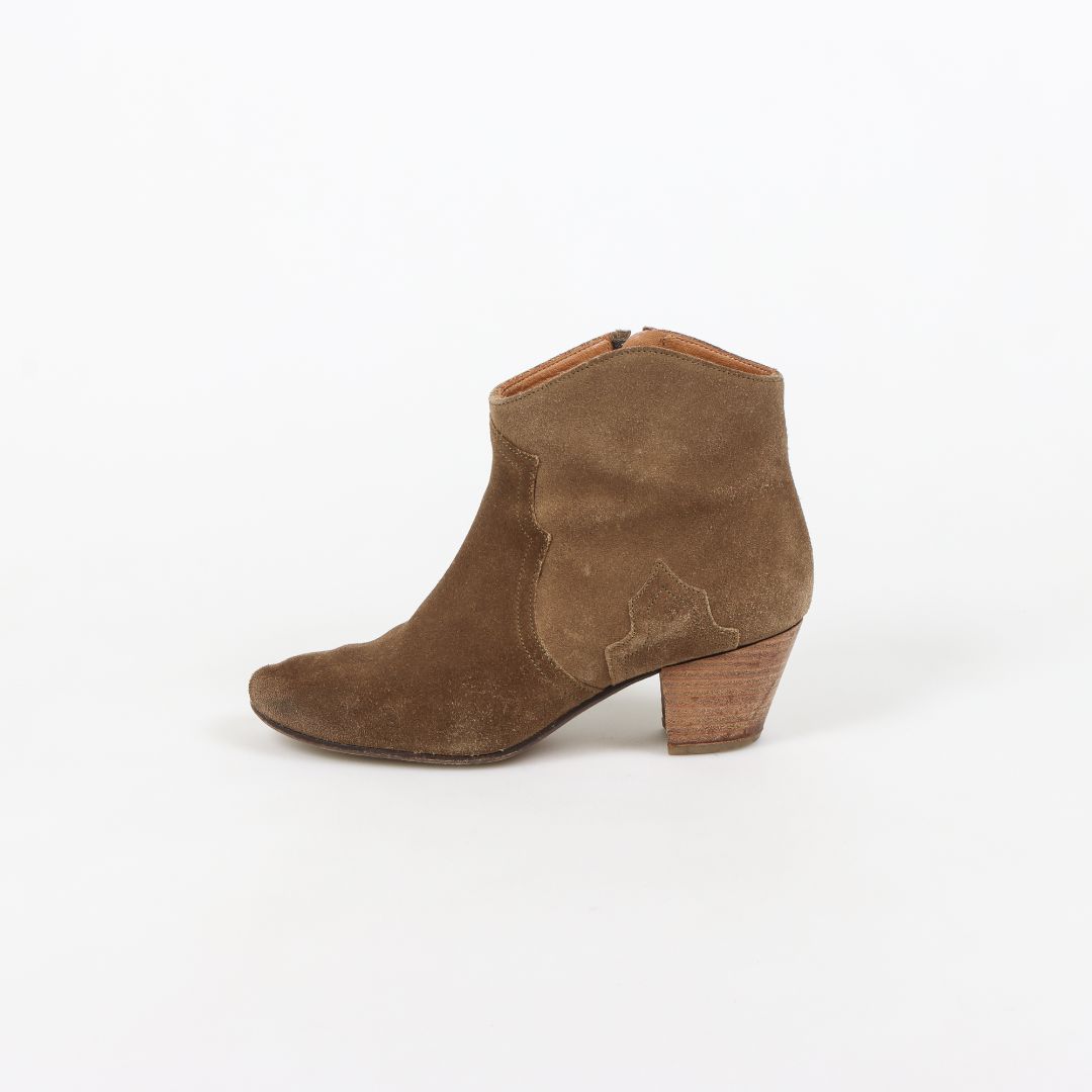 Isabel Marant Velvet &#39;Dicker&#39; Ankle Boots Size 38
