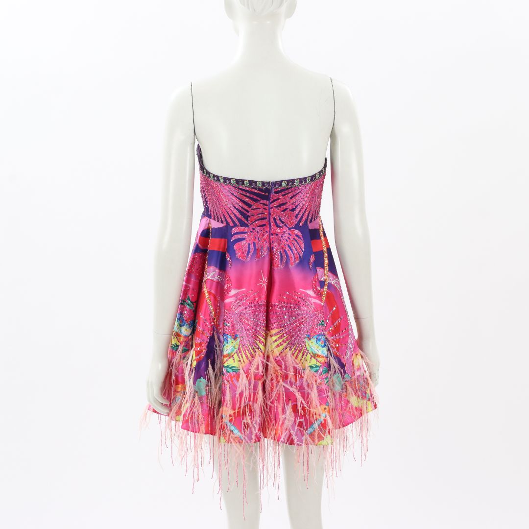 Camilla &#39;Flight of the Flamingo&#39; Strapless Dress Size S