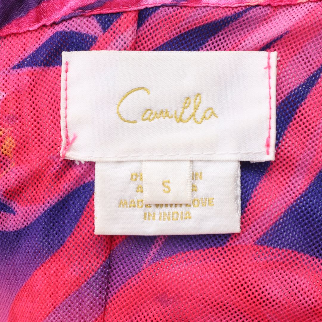 Camilla &#39;Flight of the Flamingo&#39; Strapless Dress Size S