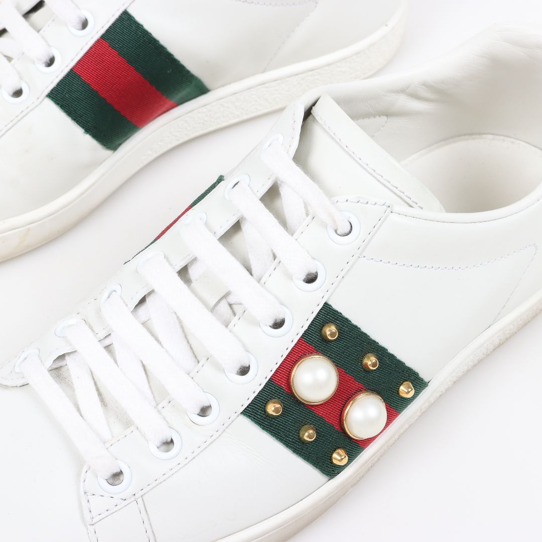 Gucci Ace Pearl Sneakers Size 36.5