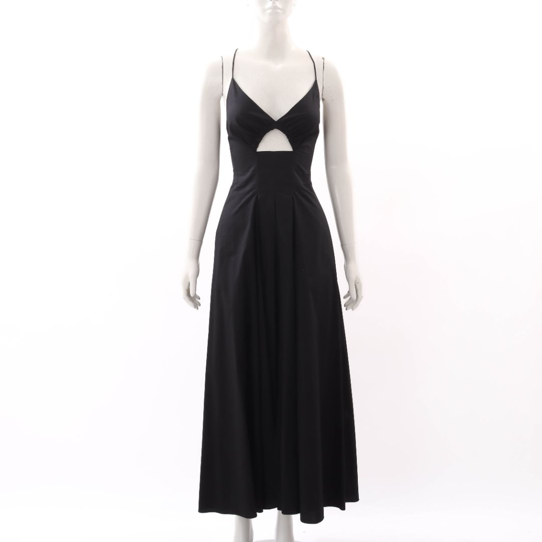 Scanlan Theodore Cotton Cut Out Midi Dress Size 6