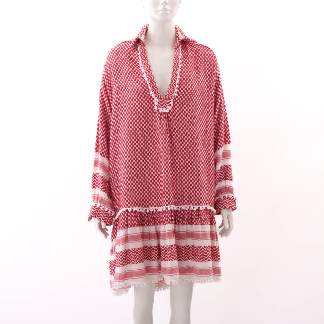 Dodo Bar Or Checkered Mini Dress Size M