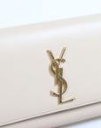 Saint Laurent Kate Monogram Leather Clutch