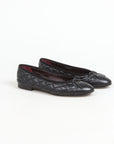 Chanel CC Logo Quilted Ballet Flats Size 38