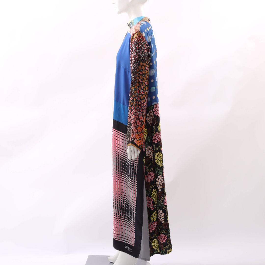 Bettina Bakdal Patchwork Scarf Dress Size Medium