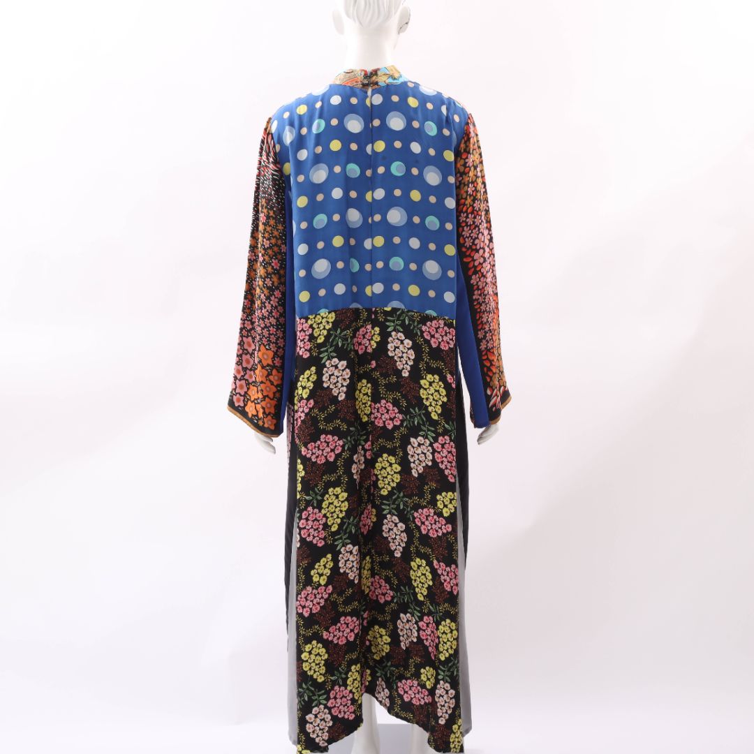 Bettina Bakdal Patchwork Scarf Dress Size Medium
