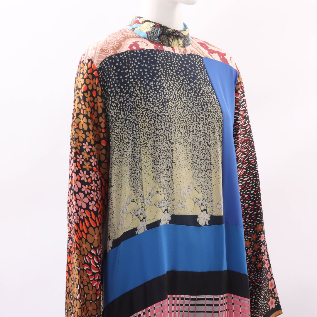 Bettina Bakdal Patchwork Scarf Dress Size Medium