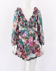Zimmermann 'Allia' Floral Cut Out Mini Dress Size 0