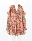 Zimmermann Lovelorn Frill Silk Playsuit Size 2