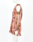 Zimmermann Lovelorn Frill Silk Playsuit Size 2