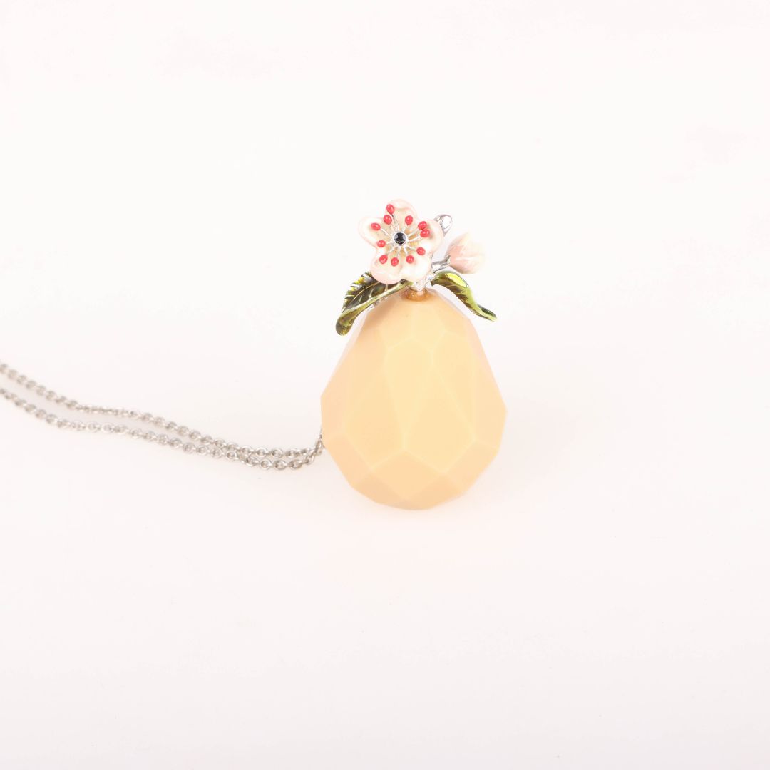 Les Nereides Flower and Fruit Pendant Necklace