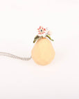 Les Nereides Flower and Fruit Pendant Necklace