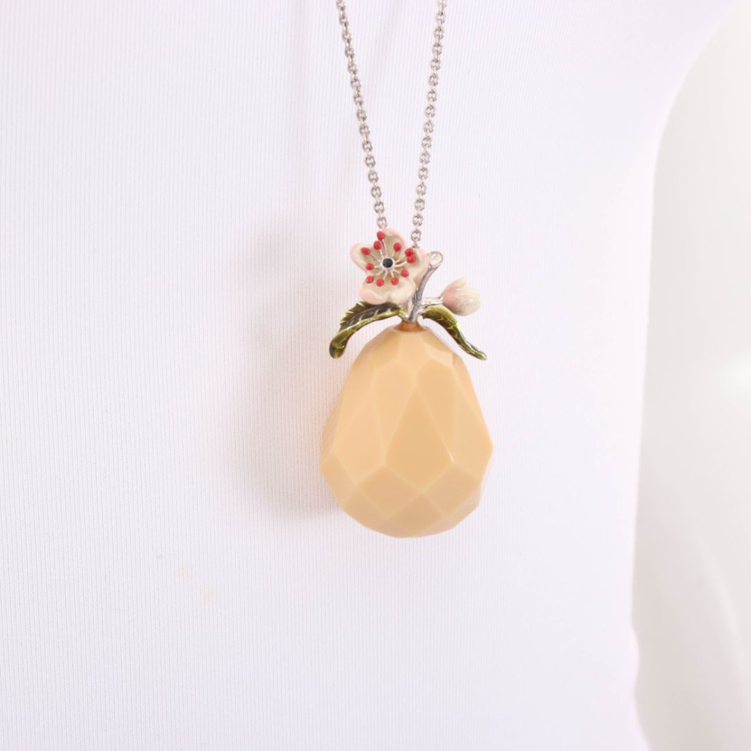 Les Nereides Flower and Fruit Pendant Necklace