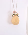 Les Nereides Flower and Fruit Pendant Necklace
