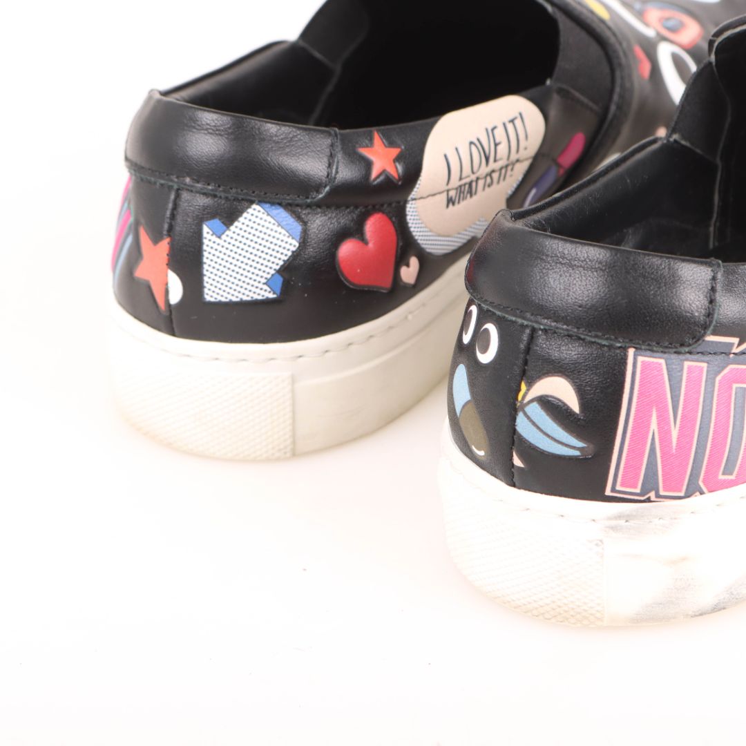 Anya Hindmarch Leather Slip On Sneakers 36