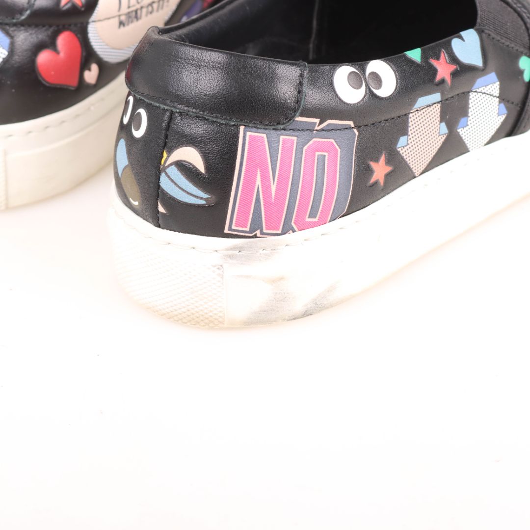 Anya Hindmarch Leather Slip On Sneakers 36