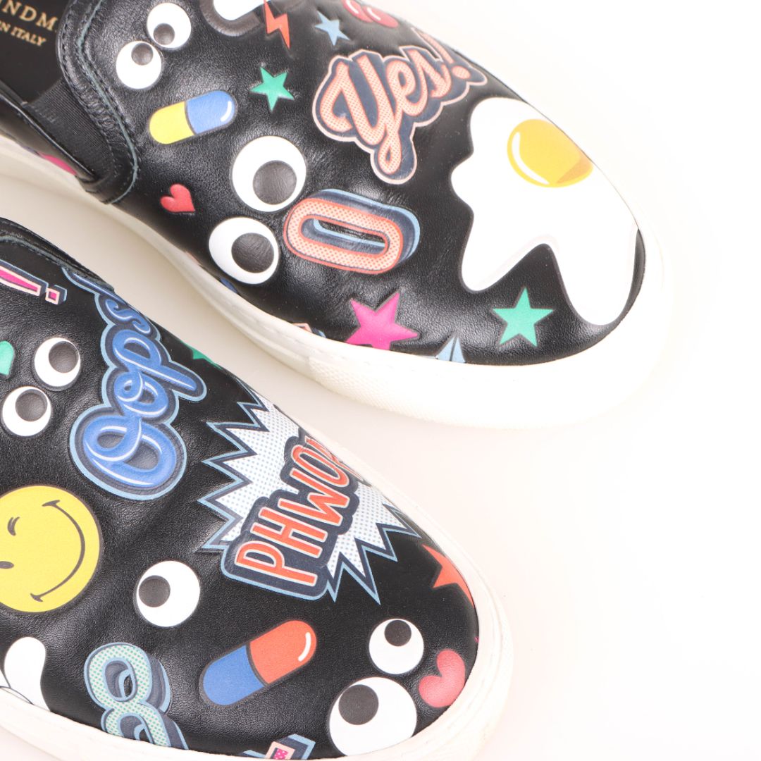 Anya Hindmarch Leather Slip On Sneakers 36