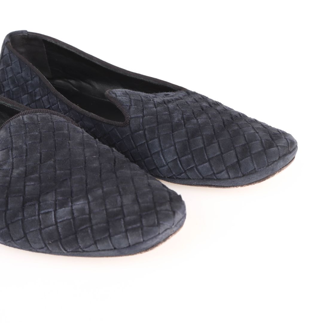 Bottega Veneta Intrecciato Suede Loafers Size 36.5