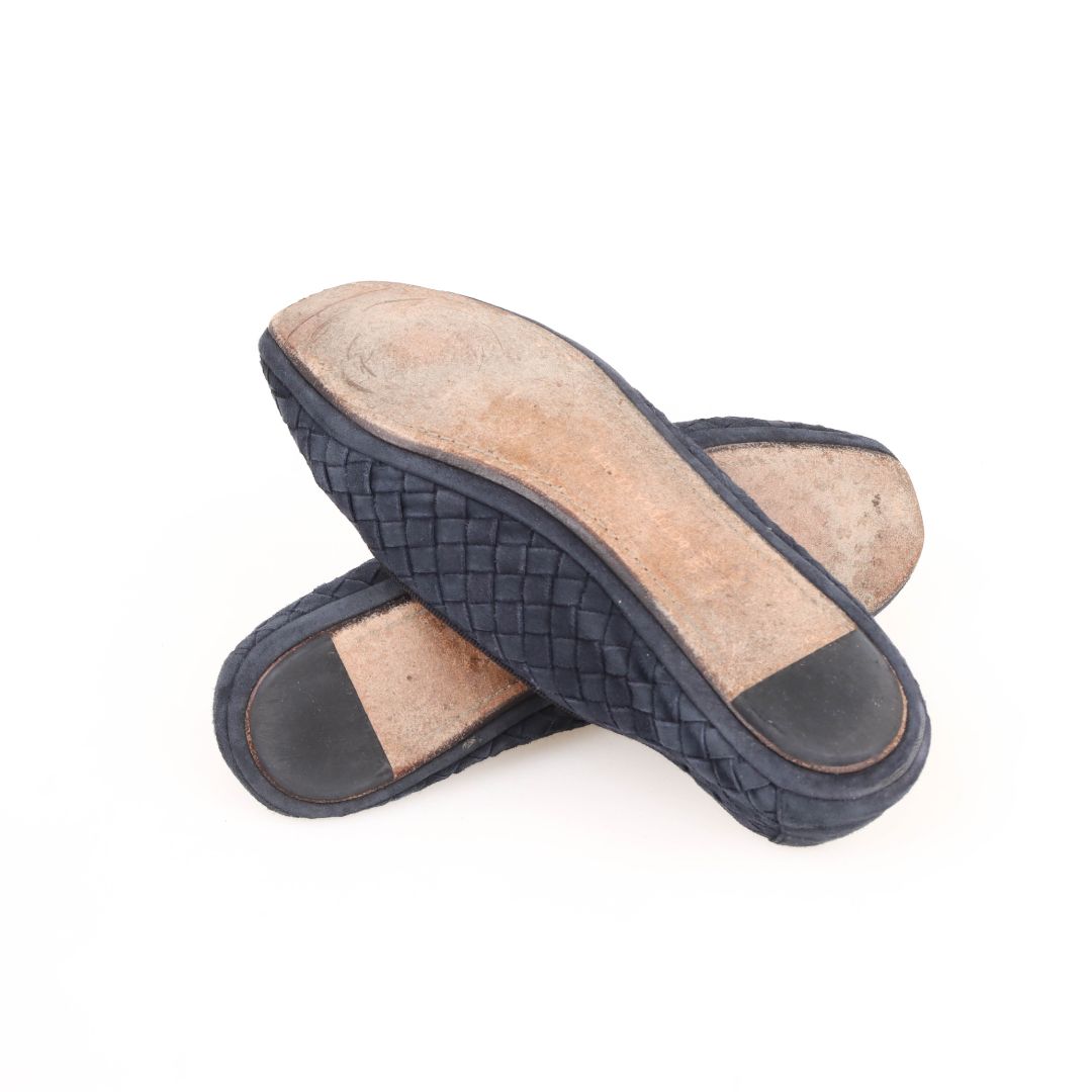 Bottega Veneta Intrecciato Suede Loafers Size 36.5