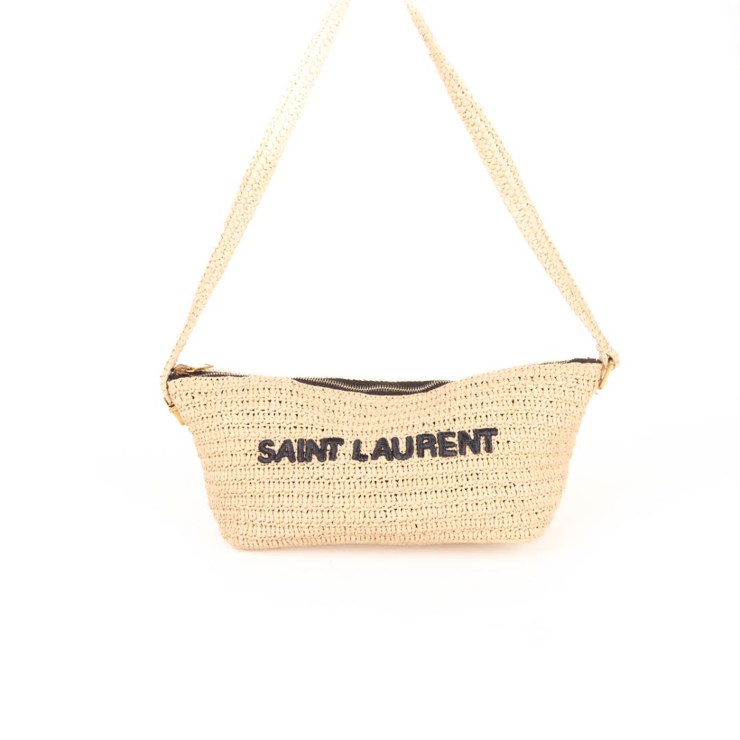 Saint Laurent Raffia Logo Crossbody