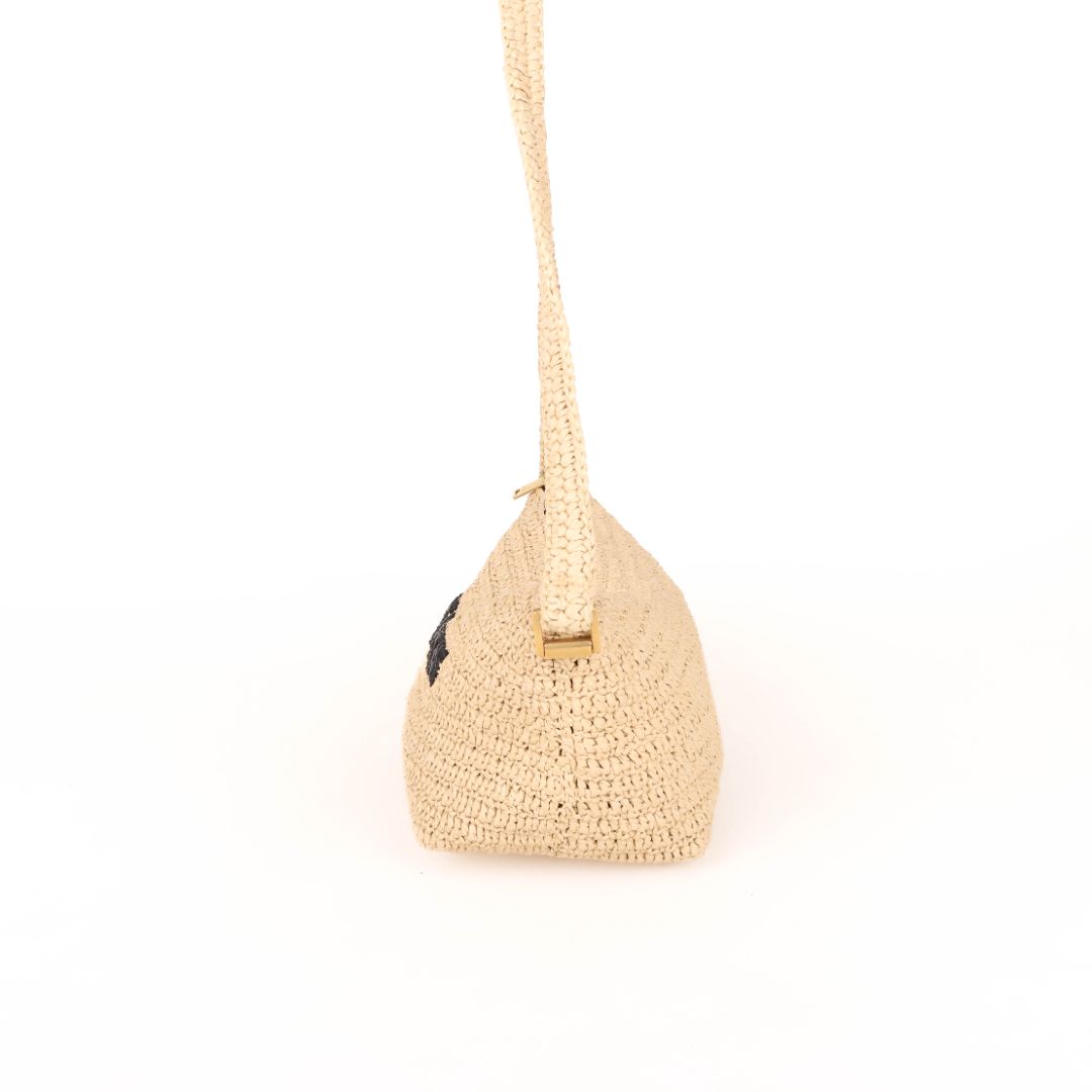Saint Laurent Raffia Logo Crossbody