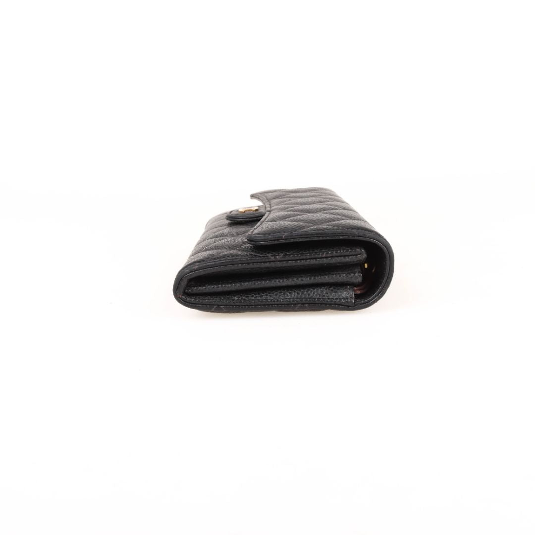 Chanel Caviar Leather Classic Flap Long Wallet