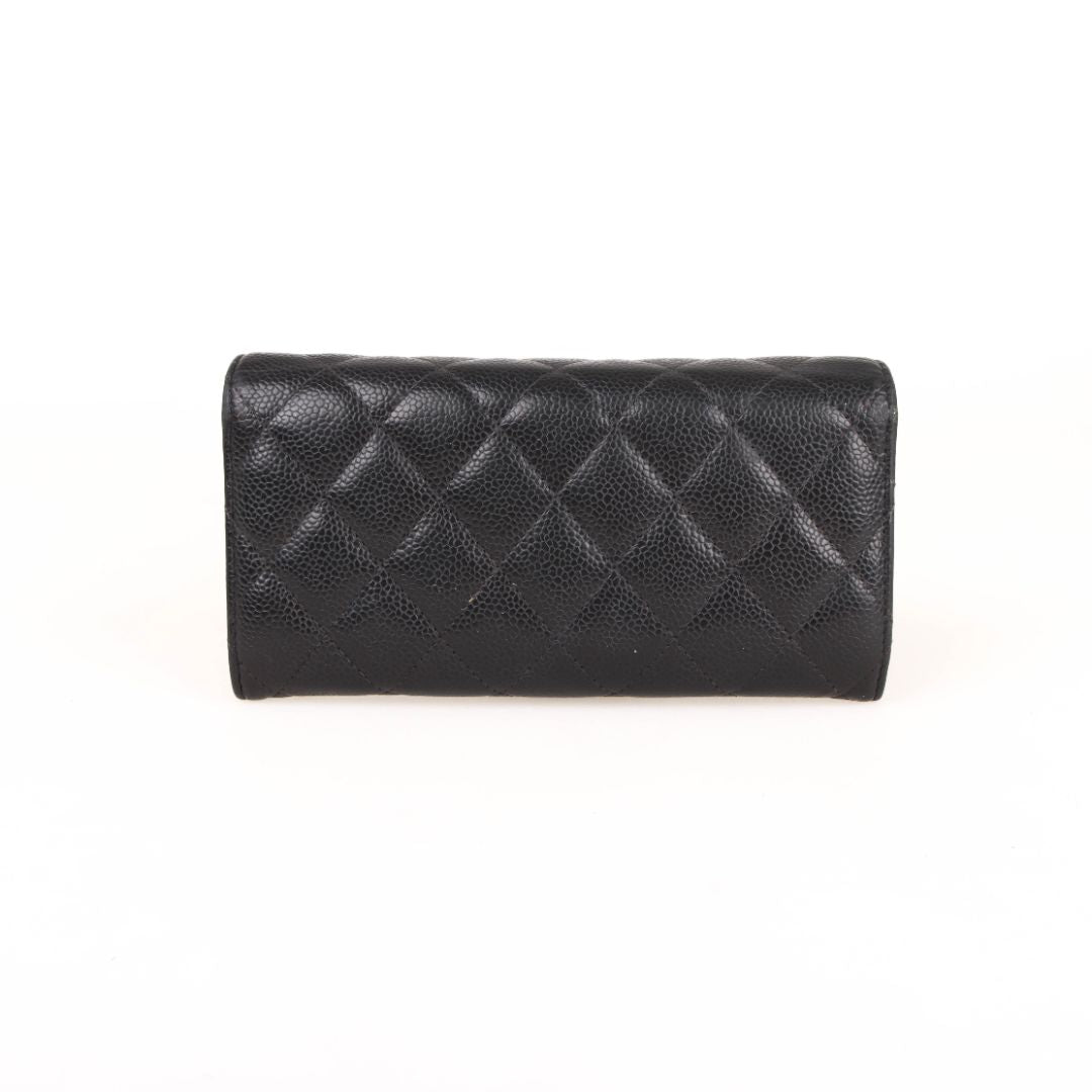Chanel Caviar Leather Classic Flap Long Wallet