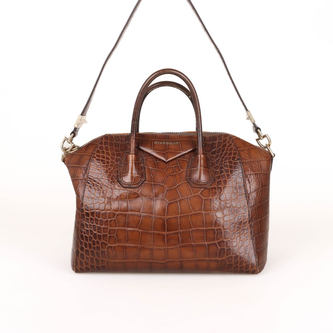 Givenchy Croc Embossed Antigona Bag Size M