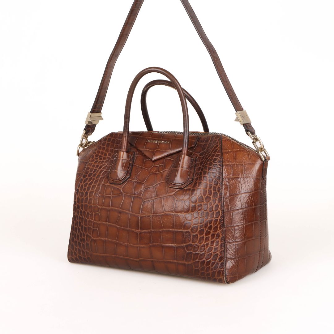 Givenchy Croc Embossed Antigona Bag Size M