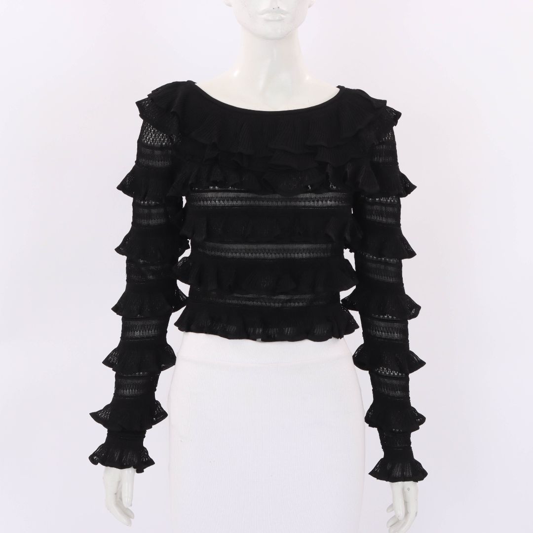 Zimmermann Frill Knit Top Size 1