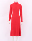 Scanlan Theodore Ribbed Knit Turtleneck Dress Size S