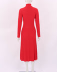 Scanlan Theodore Ribbed Knit Turtleneck Dress Size S