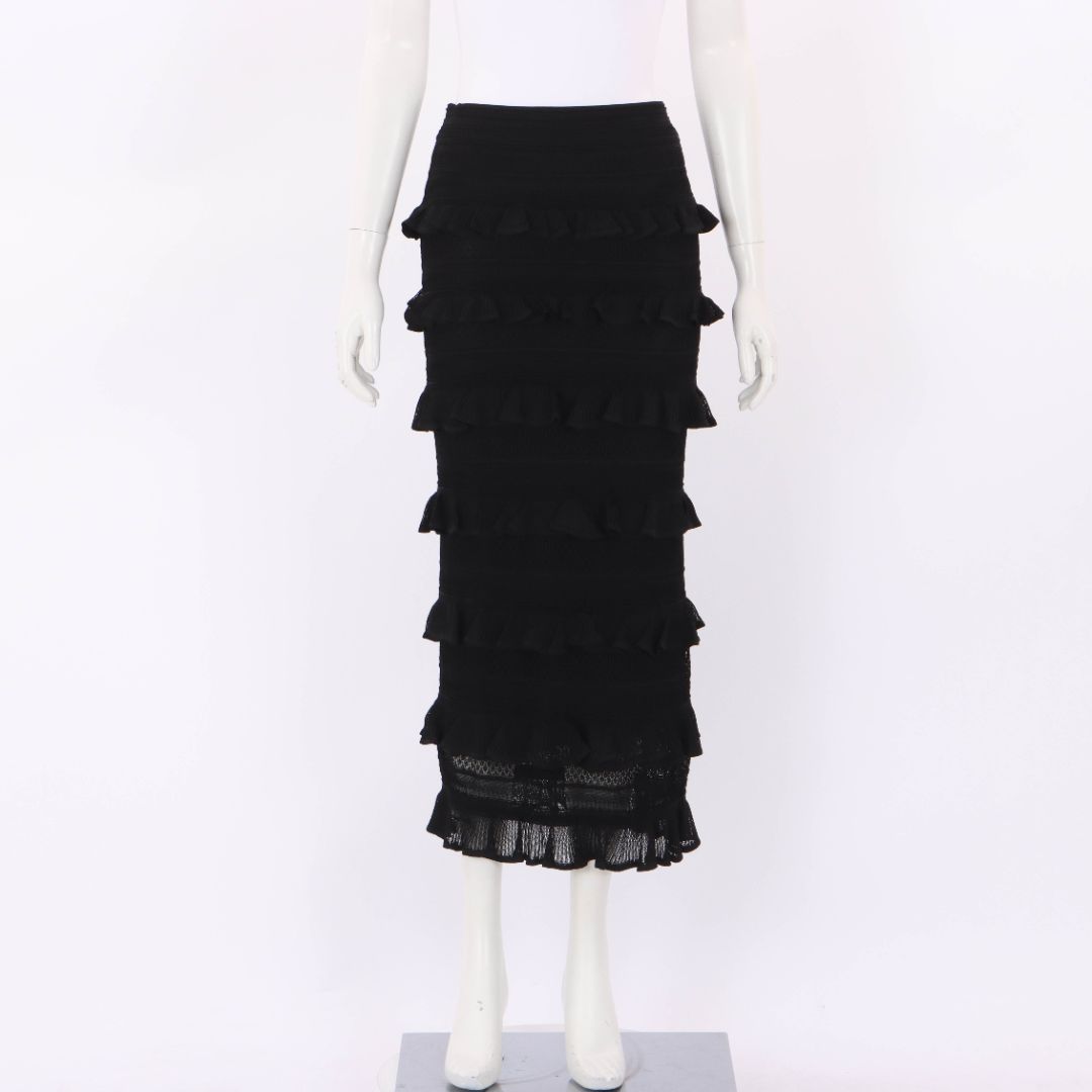 Zimmermann Frill Knit Midi Skirt Size 0