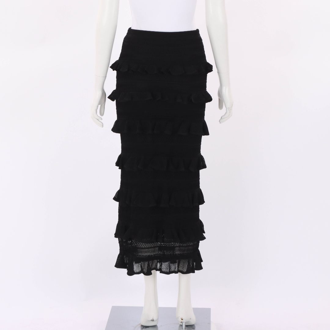 Zimmermann Frill Knit Midi Skirt Size 0