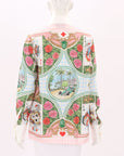 Casablanca Printed Silk Twill Shirt Size IT 36 | AU 4-6