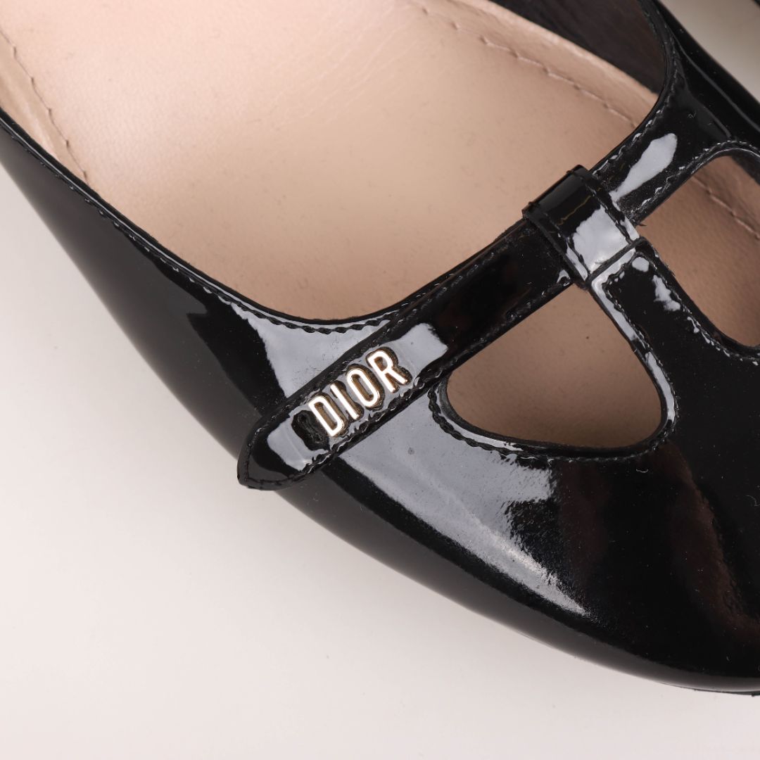 Christian Dior Aime Patent Leather Ballet Flat 40