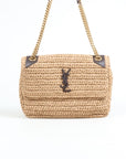 Saint Laurent 'Niki' Raffia Shoulder Bag