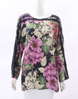 Johnny Was Silk Floral Top Size S