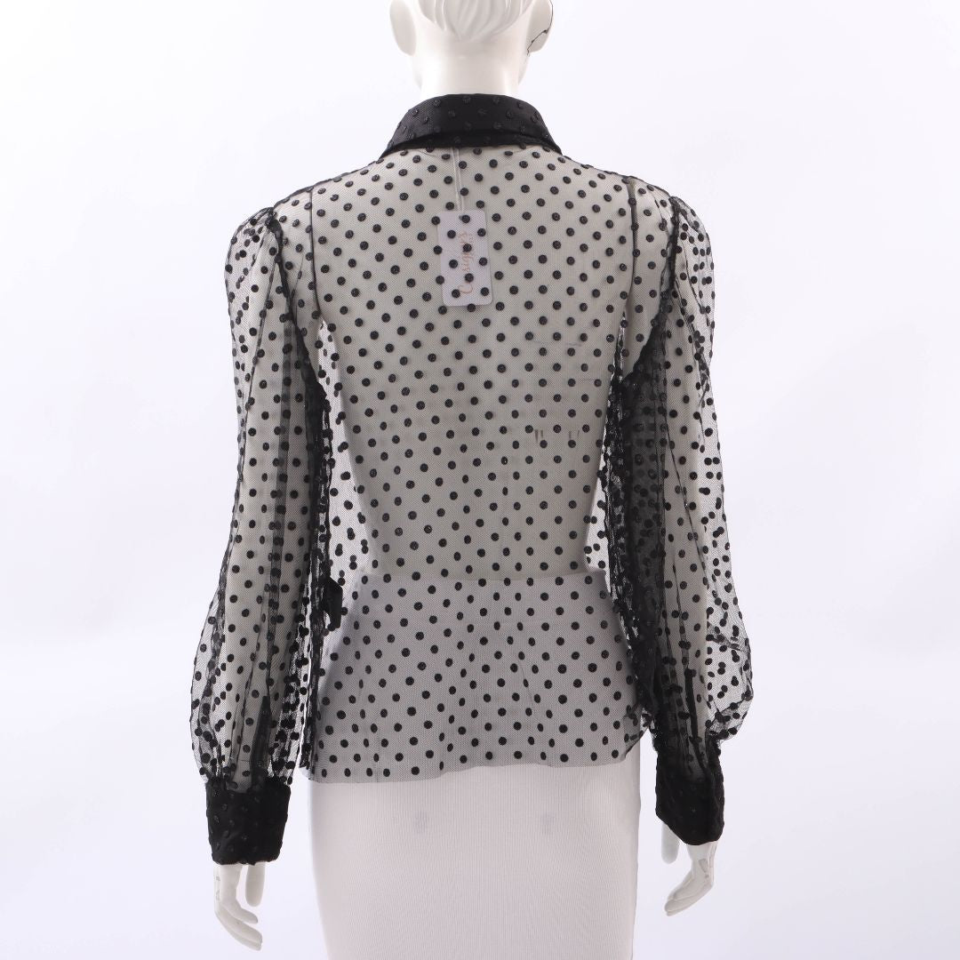 Scanlan Theodore Sheer Polka Dot Top Size 12